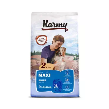 Сухой корм для собак Karmy с телятиной для крупных пород 2 кг