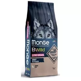 Сухой корм для собак Monge BWild Low Grain с мясом гуся 12 кг
