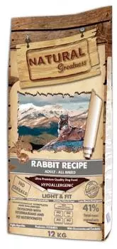 Сухой корм для собак Natural Greatness Rabbit Recipe Light&amp;Fit 12 кг