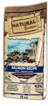 Сухой корм для собак Natural Greatness Salmon Recipe Adult Medium &amp; Large 12 кг