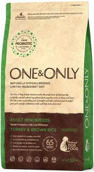 Сухой корм для собак One&amp;Only Turkey &amp; Rice Adult Mini Breeds 3 кг