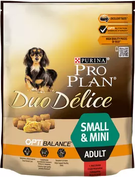 Сухой корм для собак Purina Pro Plan Duo Delice Small Adult Canine Beef&amp;Rice 0,7 кг