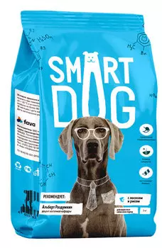 Сухой корм для собак Smart Dog с лососем и рисом 18 кг