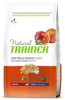 Сухой корм для собак Trainer Natural Adult Medium with Fresh Chicken and rice 3 кг