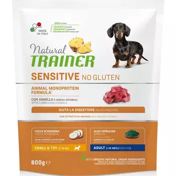 Сухой корм для собак Trainer Sensitive No Gluten Adult Mini Lamb для маленьких пород с ягненком 0,8 кг
