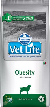 Сухой корм Farmina VET LIFE Canine Obesity диета для собак 12 кг