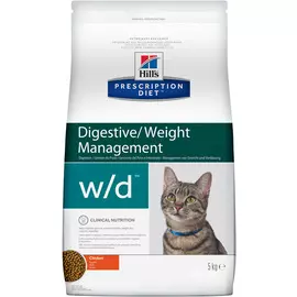 Сухой корм Hills Prescription Diet w/d Feline Low Fat Diabetes Colitis диета для кошек 5 кг
