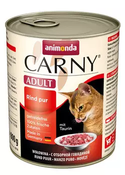 Влажный корм для кошек Animonda Carny Adult Pure Beef 0,8 кг