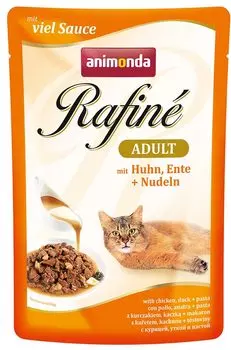 Влажный корм для кошек Animonda Rafine Soupe Adult пауч коктейль из курицы утки и пасты 0,1 кг