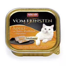 Влажный корм для кошек Animonda Vom Feinsten Adult с курицей, говядиной и морковью 0,1 кг