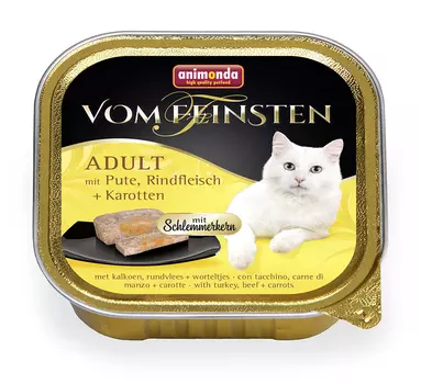 Влажный корм для кошек Animonda Vom Feinsten Adult с индейкой, говядиной и морковью 0,1 кг