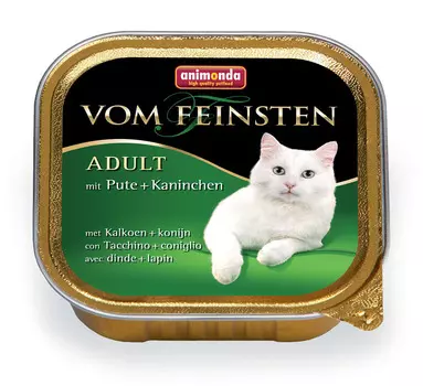 Влажный корм для кошек Animonda Vom Feinsten Adult с индейкой и кроликом 0,1 кг