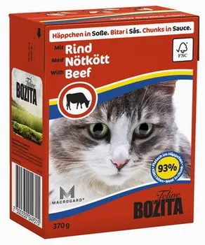 Влажный корм для кошек Bozita Feline Beef кусочки в соусе 0,37 кг