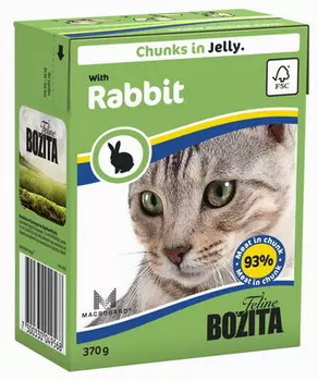 Влажный корм для кошек Bozita Feline Rabbit кусочки в желе 0,37 кг