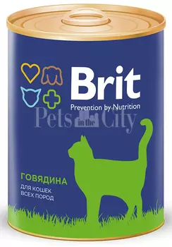 Влажный корм для кошек Brit Beef 0,34 кг