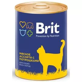 Влажный корм для кошек Brit Beef And Offal Medley 0,34 кг