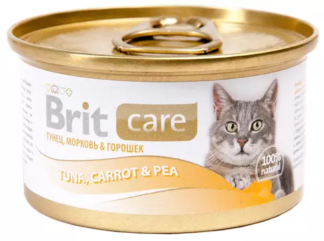 Влажный корм для кошек Brit Care Tuna Carrot &amp; Pea 0,08 кг