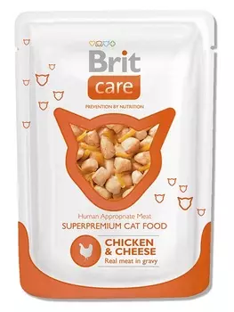 Влажный корм для кошек Brit Chicken&amp;cheese 0,08 кг
