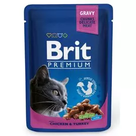 Влажный корм для кошек Brit Chicken &amp; Turkey 0,01 кг