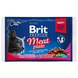 Влажный корм для кошек Brit Meat Plate 0,4 кг