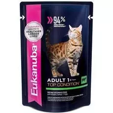 Влажный корм для кошек Eukanuba Adult пауч с говядиной 0,085 кг