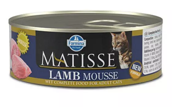 Влажный корм для кошек Farmina Matisse Mousse Lamb мусс с ягненком 0,085 кг