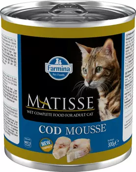 Влажный корм для кошек Farmina Matisse Mousse мусс с треской 0,3 кг