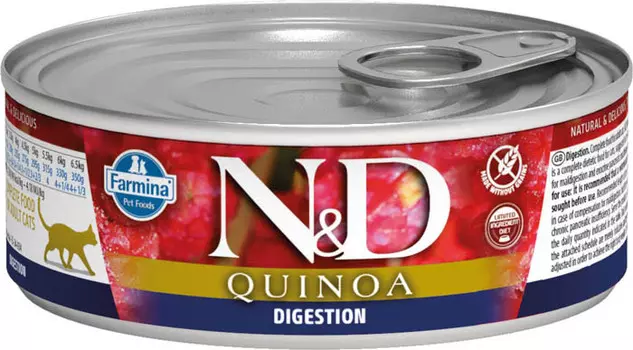 Влажный корм для кошек Farmina N &amp; D Quinoa Digestion с киноа для поддержки пищеварения 0,08 кг