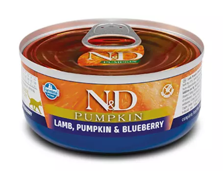 Влажный корм для кошек Farmina N &amp; D Lamb, Pumpkin &amp; Blueberry с ягненком, черникой и тыквой 0,07 кг