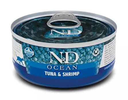 Влажный корм для кошек Farmina N &amp; D Ocean Tuna &amp; Shrimp с тунцом и креветками 0,07 кг