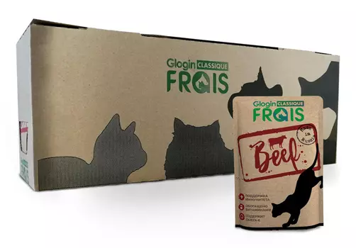 Влажный корм для кошек Frais Classique с говядиной в нежном соусе 0,085 кг