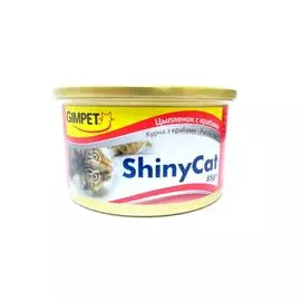 Влажный корм для кошек Gimpet ShinyCat цыпленок/крабы 0,07 кг