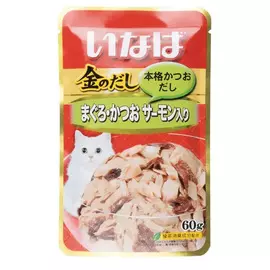 Влажный корм для кошек Inaba Киннодаси микс тунцов с семгой в желе 0,06 кг