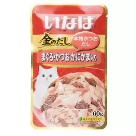 Влажный корм для кошек Inaba Киннодаси микс тунцов с сурими в желе 0,06 кг