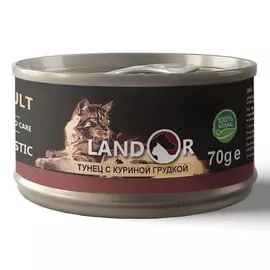 Влажный корм для кошек Landor Adult Tuna With Chiken Breast тунец с куриной грудкой 0,07 кг