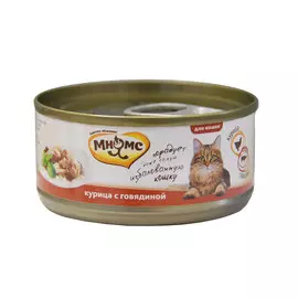 Влажный корм для кошек Мнямс Курица с говядиной в нежном желе 0,07 кг
