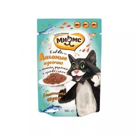 Влажный корм для кошек Мнямс Рыбный фестиваль пауч 0,1 кг
