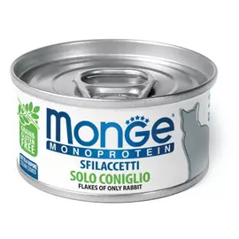 Влажный корм для кошек Monge Cat Monoprotein хлопья из кролика 0,08 кг