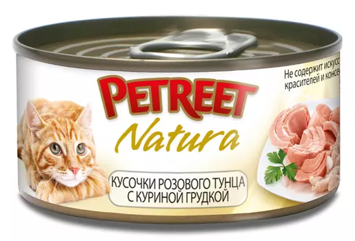 Влажный корм для кошек Petreet Куриная грудка с тунцом 0,07 кг