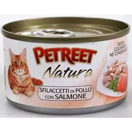 Влажный корм для кошек Petreet Куриная грудка с лососем 0,07 кг