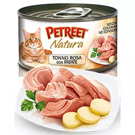 Влажный корм для кошек Petreet Кусочки розового тунца с картофелем 0,07 кг