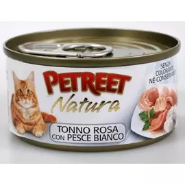 Влажный корм для кошек Petreet Кусочки розового тунца с рыбой дорада 0,07 кг