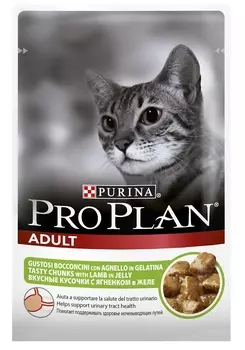 Влажный корм для кошек Purina Pro Plan Adult Feline with Lamb pouch в желе 0,085 кг