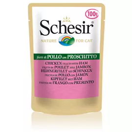 Влажный корм для кошек Schesir Nature Chicken with Ham 0,1 кг