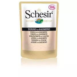Влажный корм для кошек Schesir Nature Tuna with Salmon 0,1 кг
