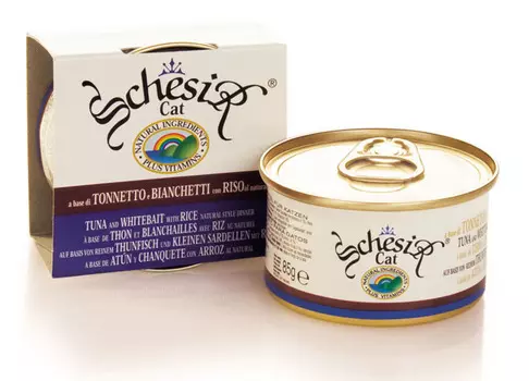 Влажный корм для кошек Schesir Tuna and Whitebait with Rice 0,085 кг