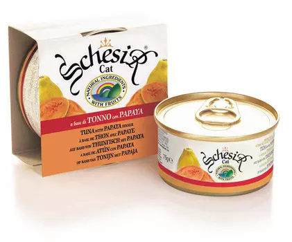 Влажный корм для кошек Schesir Tuna with Papaya 0,075 кг