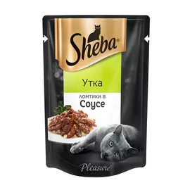 Влажный корм для кошек Sheba Pleasure утка ломтики в соусе пауч 0,085 кг