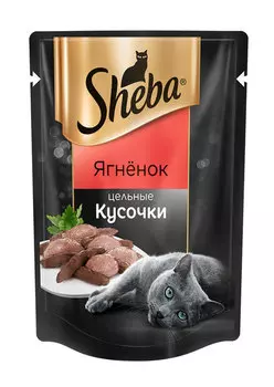 Влажный корм для кошек Sheba с ягненком кусочки пауч 0,08 кг