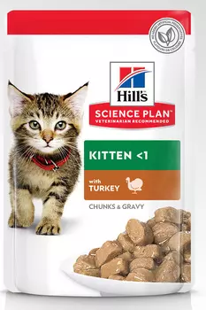 Влажный корм для котят Hills Science Plan Feline Kitten Healthy Development with Turkey Pouch 0,085 кг